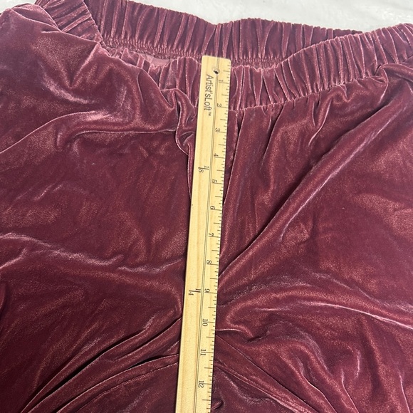 Universal Thread Velour Maroon Wide Leg Pants - Picture 12 of 13